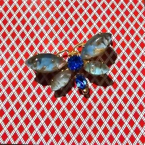Vintage Dichroic Glass Dragonfly Brooch